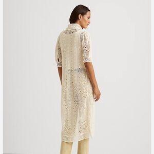 Ralph Lauren Elegant Cream Lace Duster